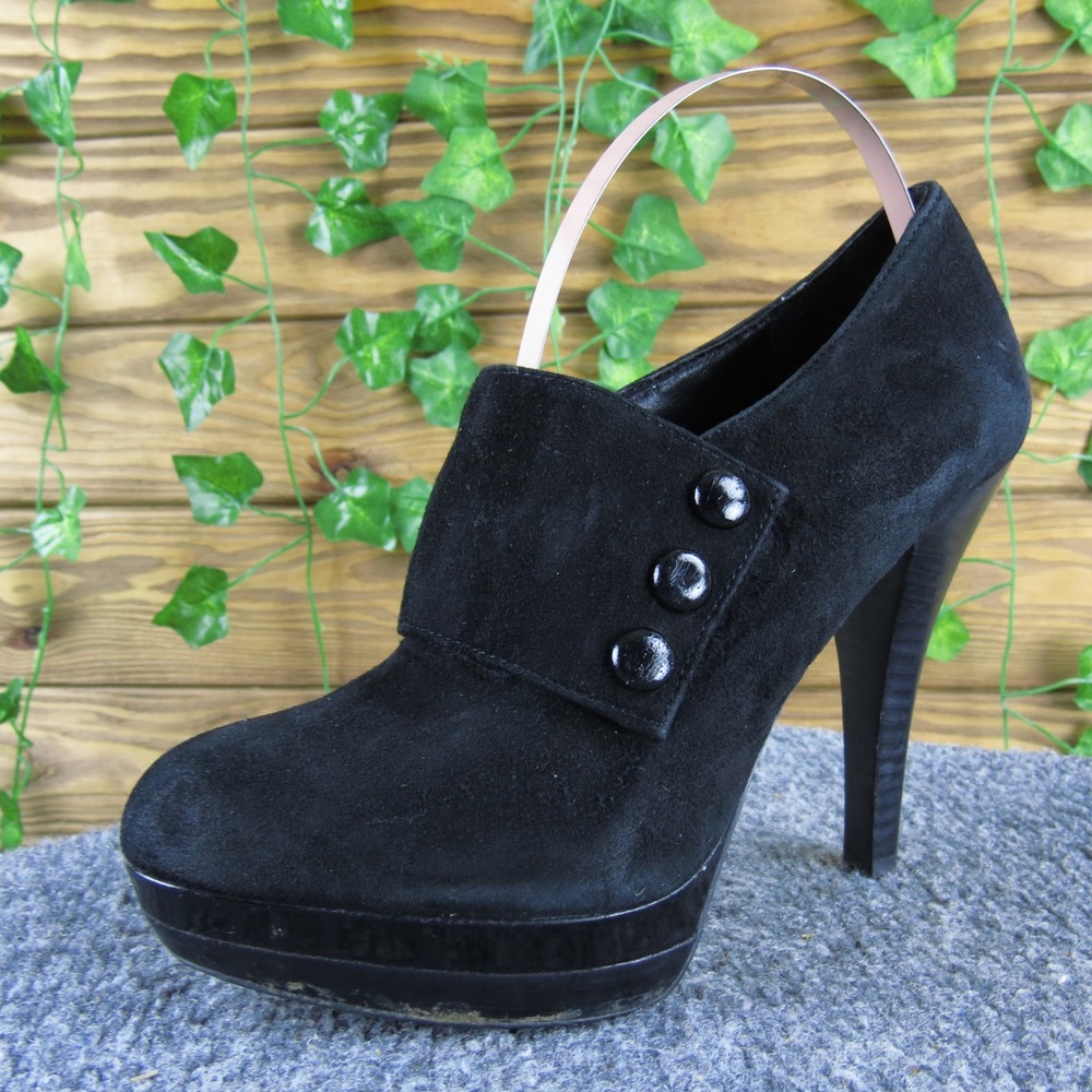 Franco Sarto Samara Women‎ 6 Black Suede Platform High Heel Booties Dressy